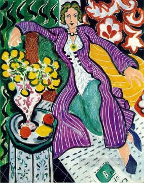  Violet Art - Femme au manteau violet Woman in a Purple Coat abstract fauvism Henri Matisse